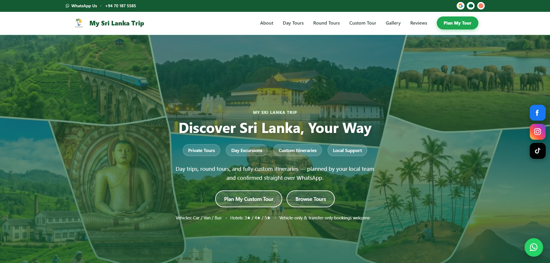 My Sri Lanka Trip — desktop view